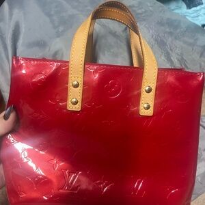 Louis Vuitton Monogram Vernis Reade PM Bag Pomme D’amour